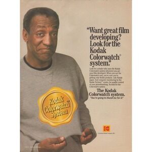 1987 Bill Cosby Kodak Vintage Print Ad Colorwatch System Camera Film Photo